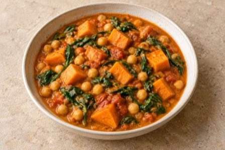 Curry de pois chiches et patate douce